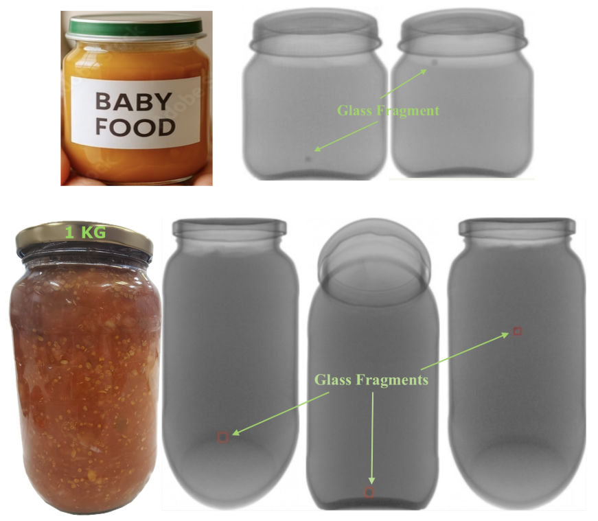 Glass detection in glass containers